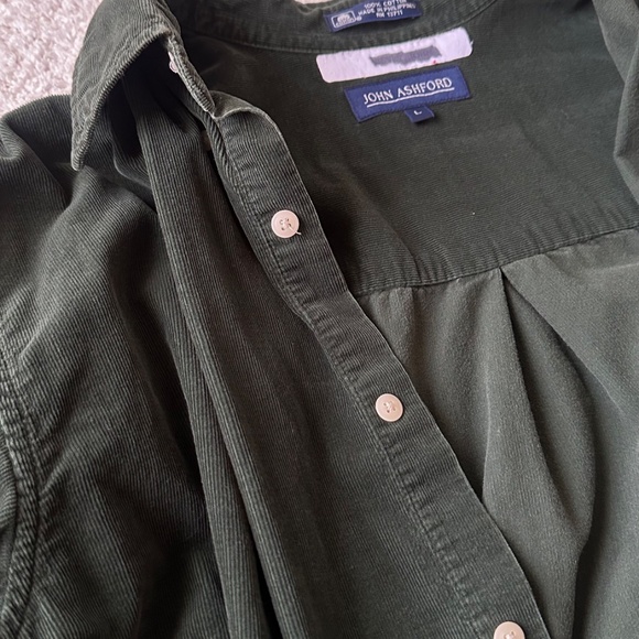green corduroy button up - Picture 2 of 3
